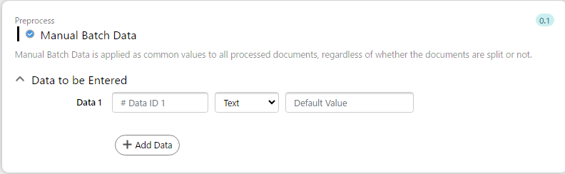 Manual Batch Data