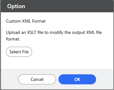 Select XSLT file for XML transformation